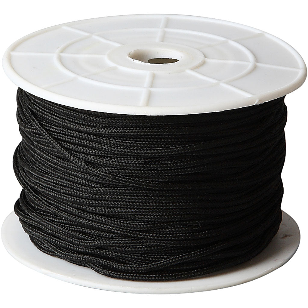 Kreativfirma Polyester Cord Black 2 mm, 50 m