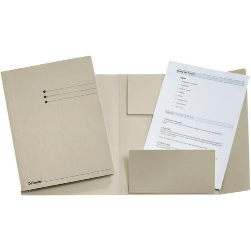 Esselte mappen 3 flappen a4 240x318mm grijs