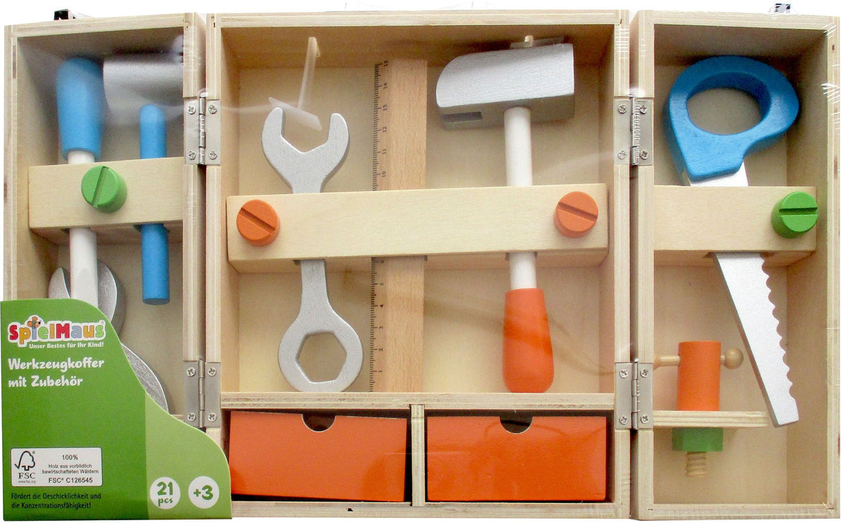 VEDES Spielmaus Wooden Toolbox s příslušenstvím