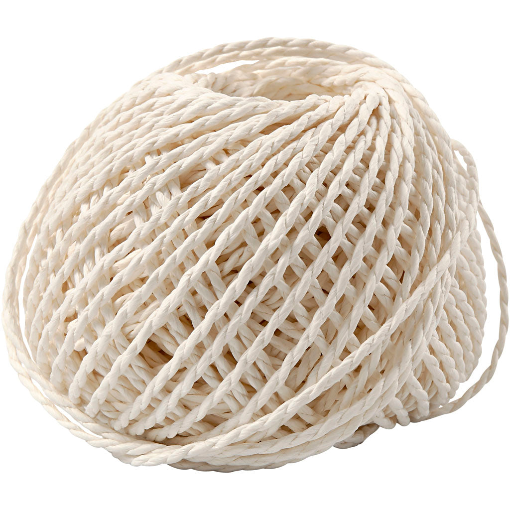 Creativ Company paper yarn white, 40m