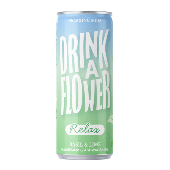 Drink a flower relax basil lime blik 25 cl