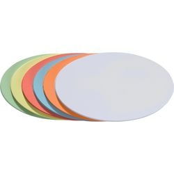 Presentation cards oval 11x19cm assorted