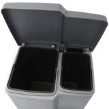 Curver Pedal Bin Duo 15L 6L Sølv