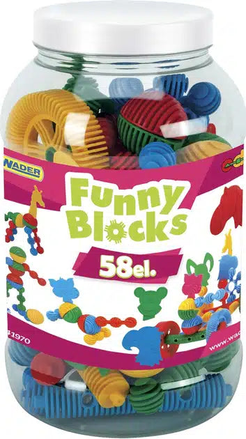Wader Funny Blocks 58 -piece building system
