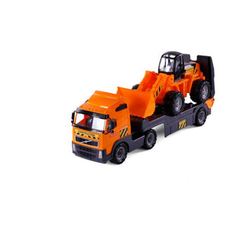 Truck Volvo Polesie con rimorchio e bulldozer