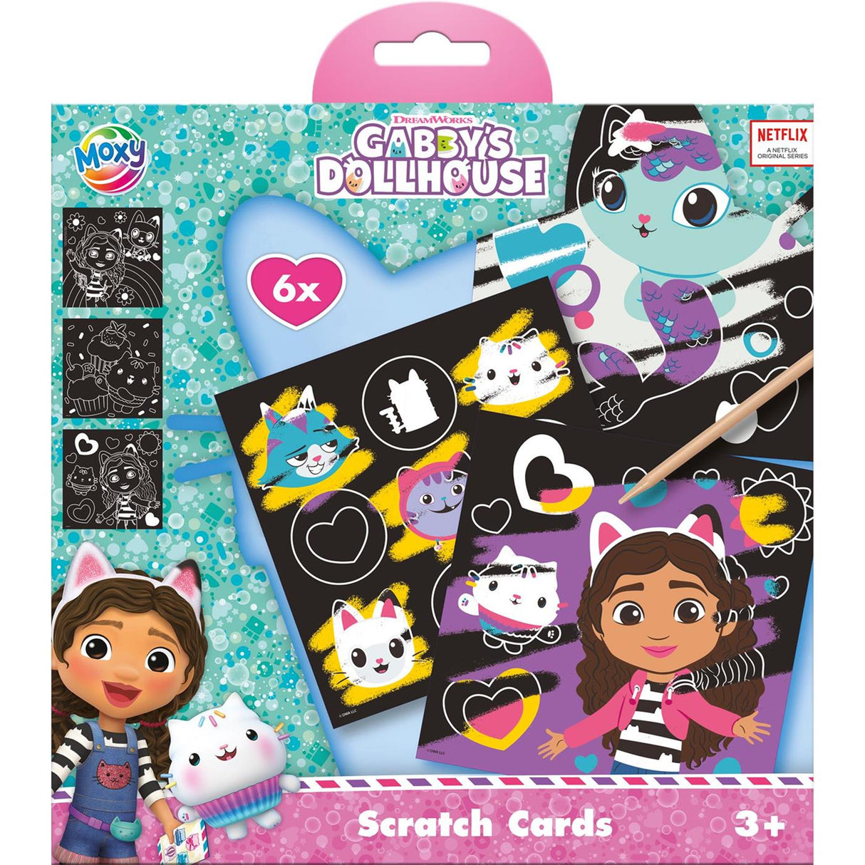 Creative craft group scratch cards gabby's dollhouse set, 7 pcs.