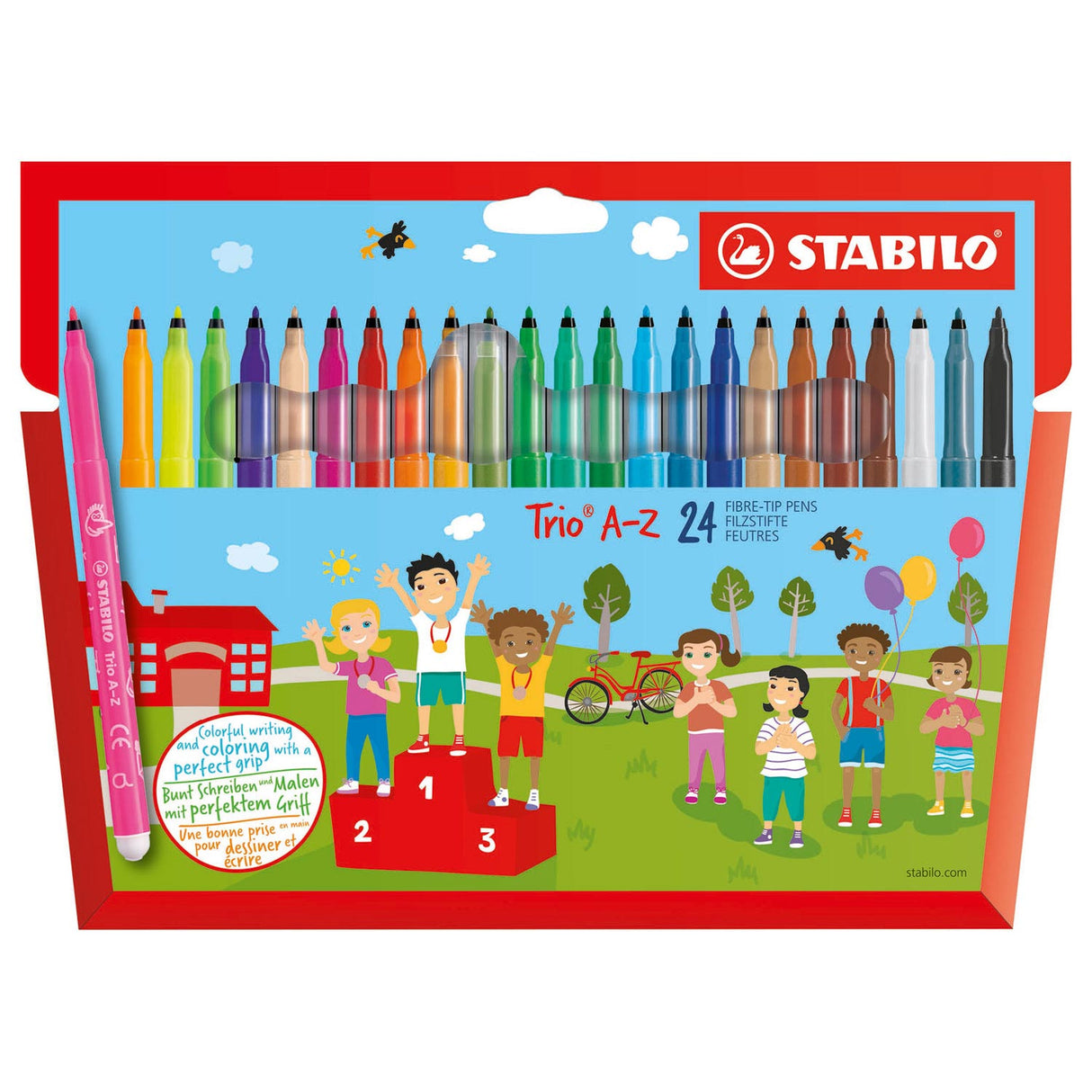 STABILO Trio A-z huopakynä, 24 kpl.
