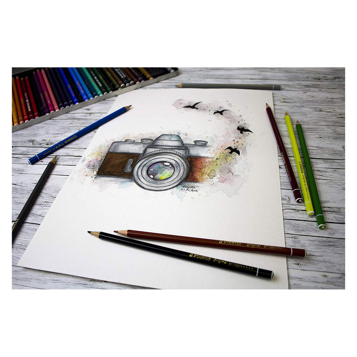 Stabilo original - crayon de couleur - médium outremer (87 430)