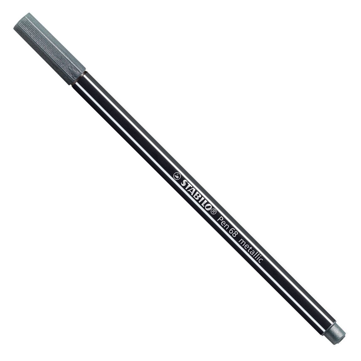 Stabilo pen 68 metallic - felt tip pen - silver (68 805)