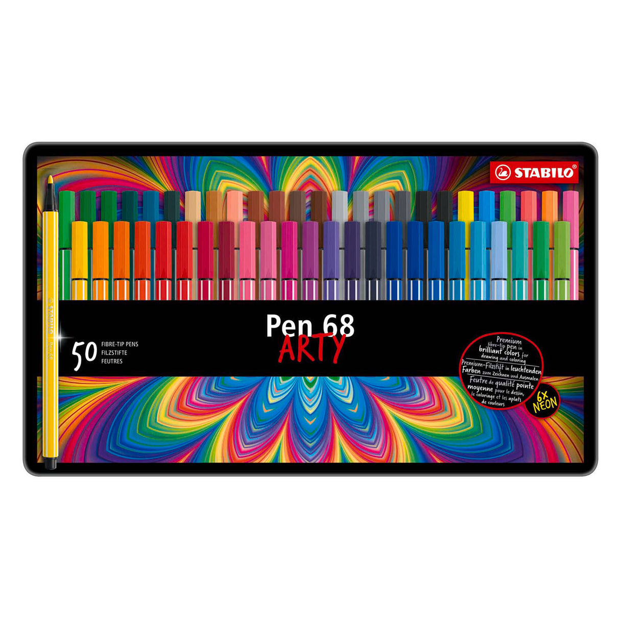 STABILO Pen 68 metalinėje dėžutėje, 50 vnt.