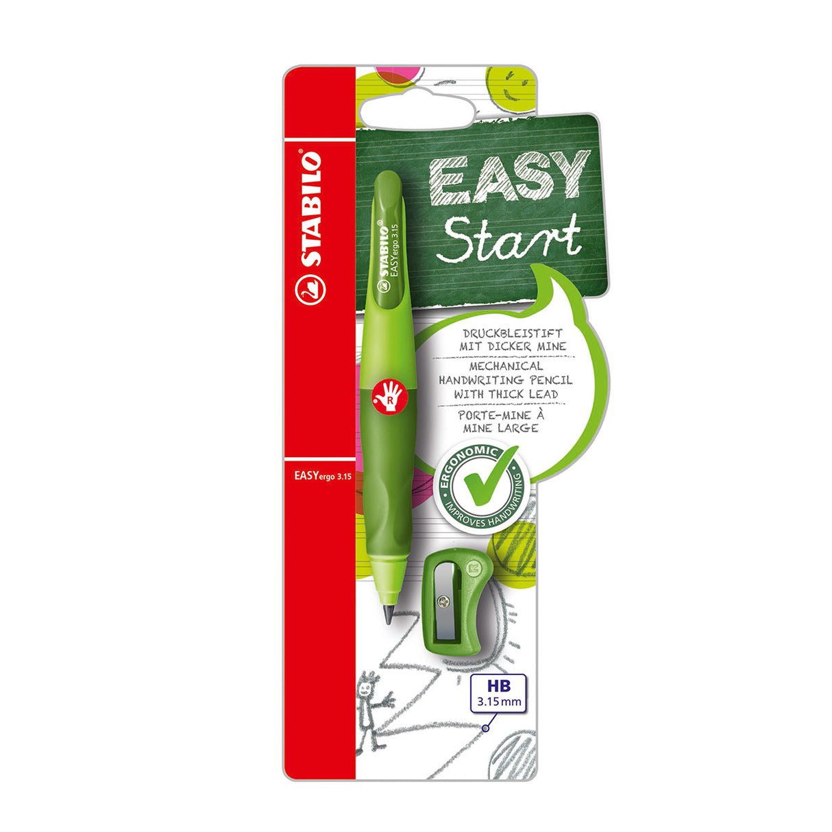 Stabilo Easyergo 3.15 Right -Handed - Green
