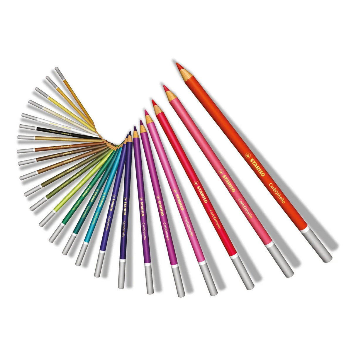 Lápices de colores de la caja de metal Stabilo Carbothello, 60º.