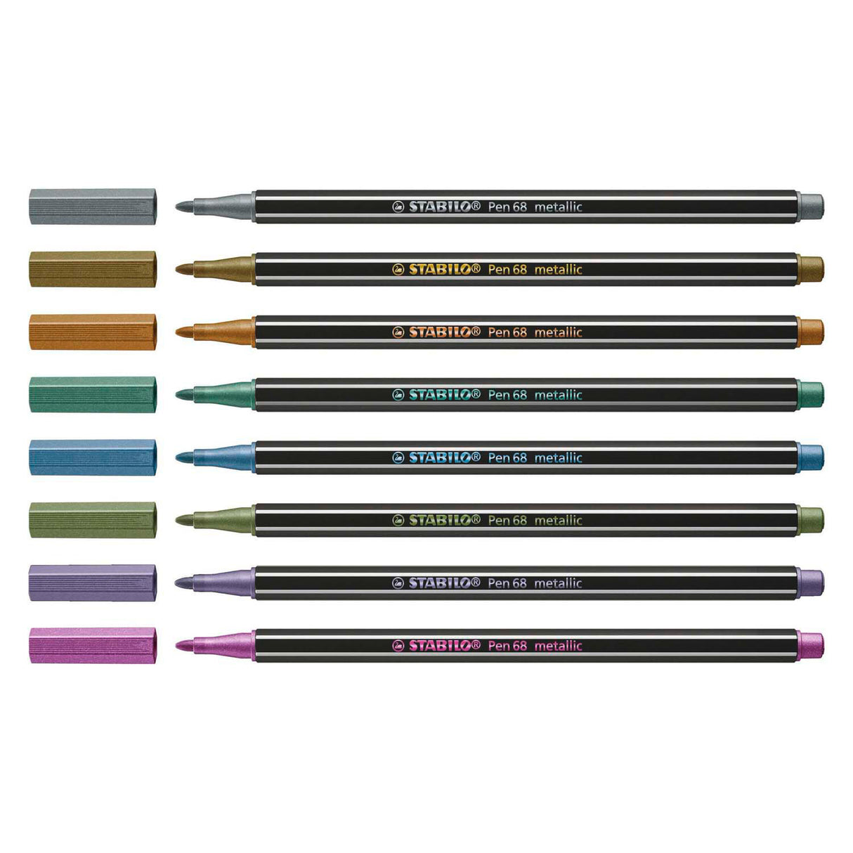 Stabilo Pen 68 Metallic Wallet 8 Colors