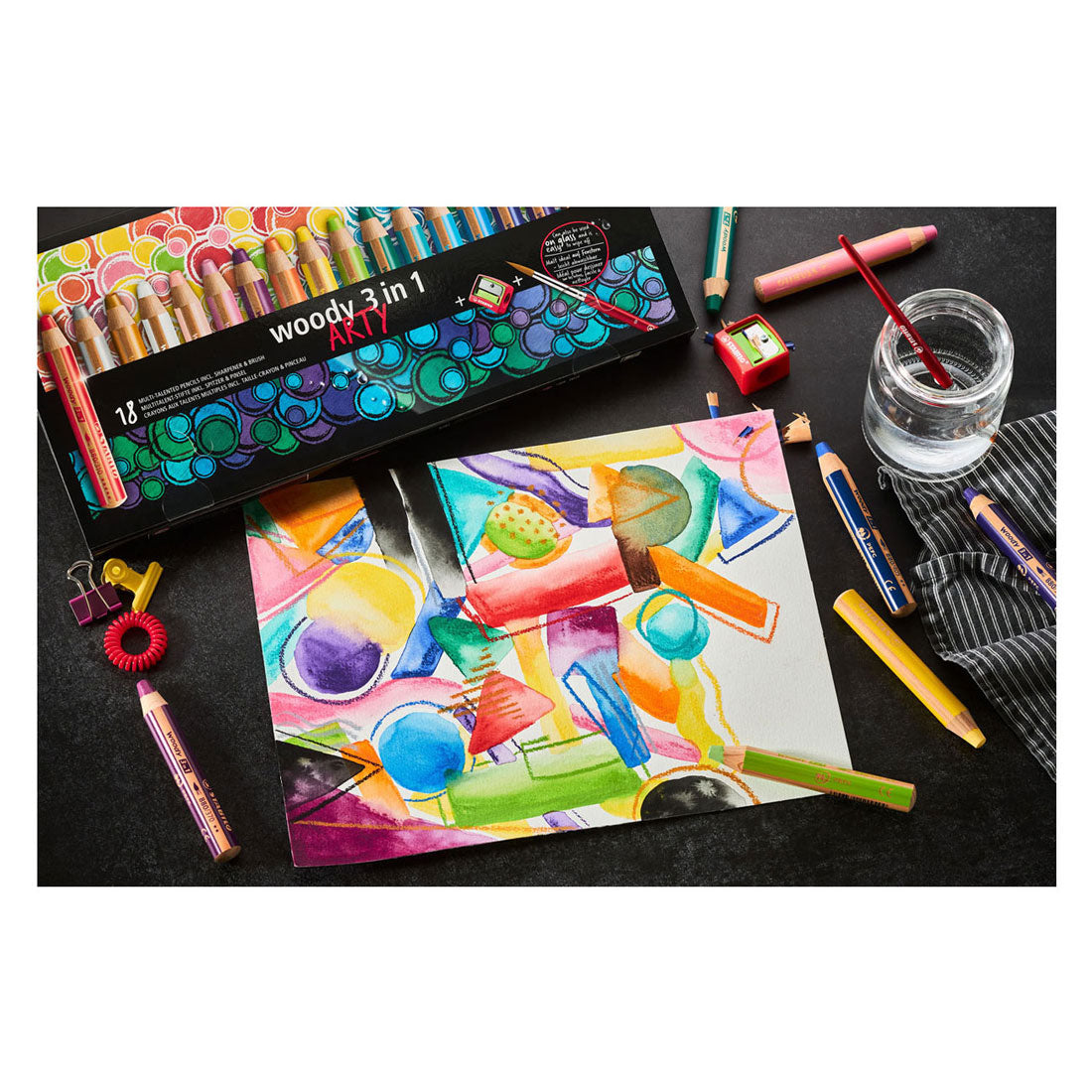 Stabilo Woody Arty faarweg Bleistift 18 Faarwen + Bleistift
