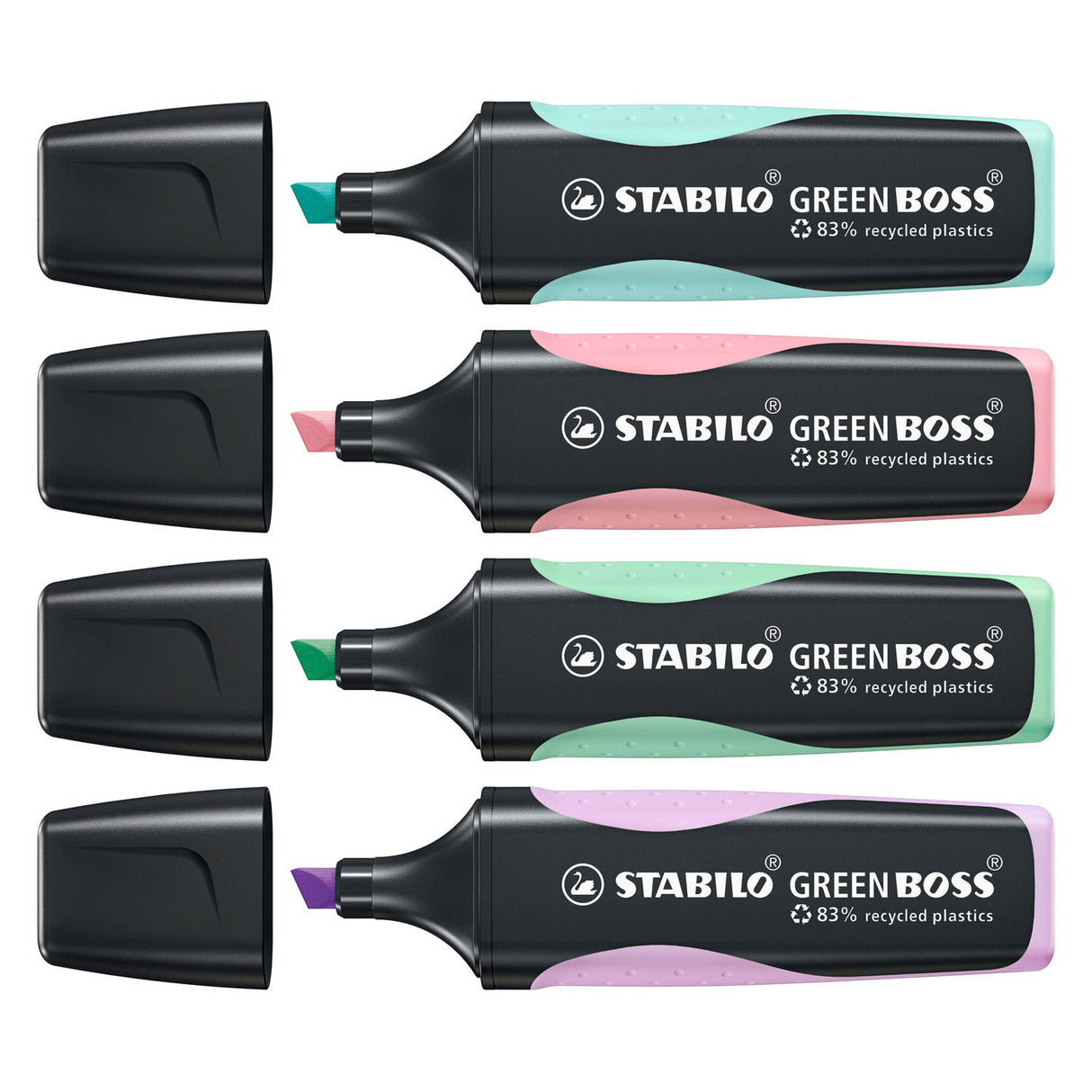 Stabilo Green Boss Pastel - Marking marker - Set with 4 pieces