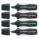Stabilo Green Boss Pastel - Marking marker - Set with 4 pieces