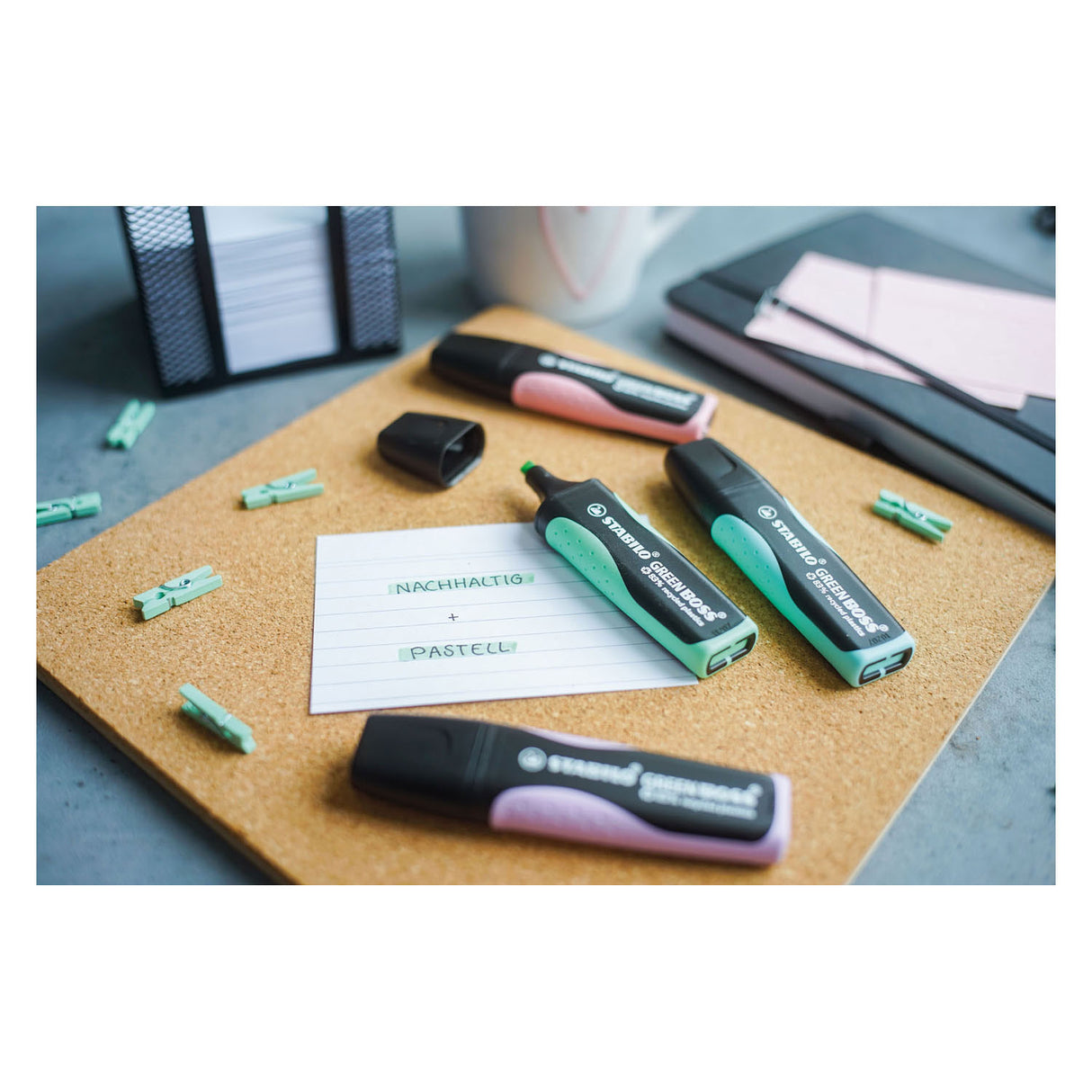 Stabilo Green Boss Pastel - Marking marker - Set with 4 pieces