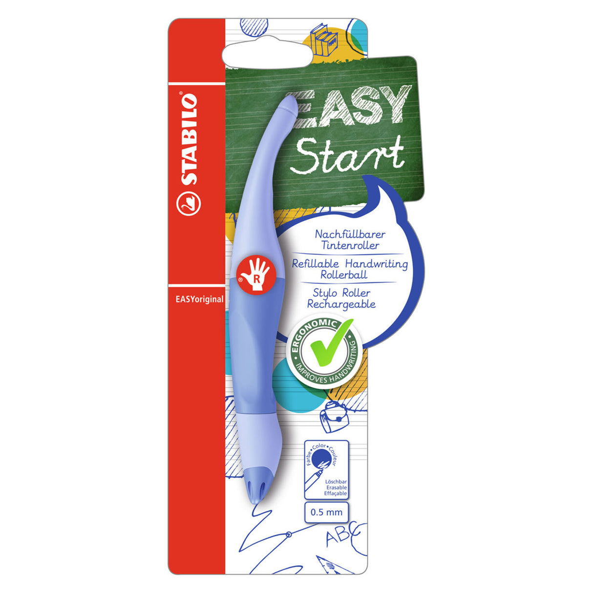 Stabilo easyoriginal - ergonomesch Rollerball - Rietshand - Pastell loftblo