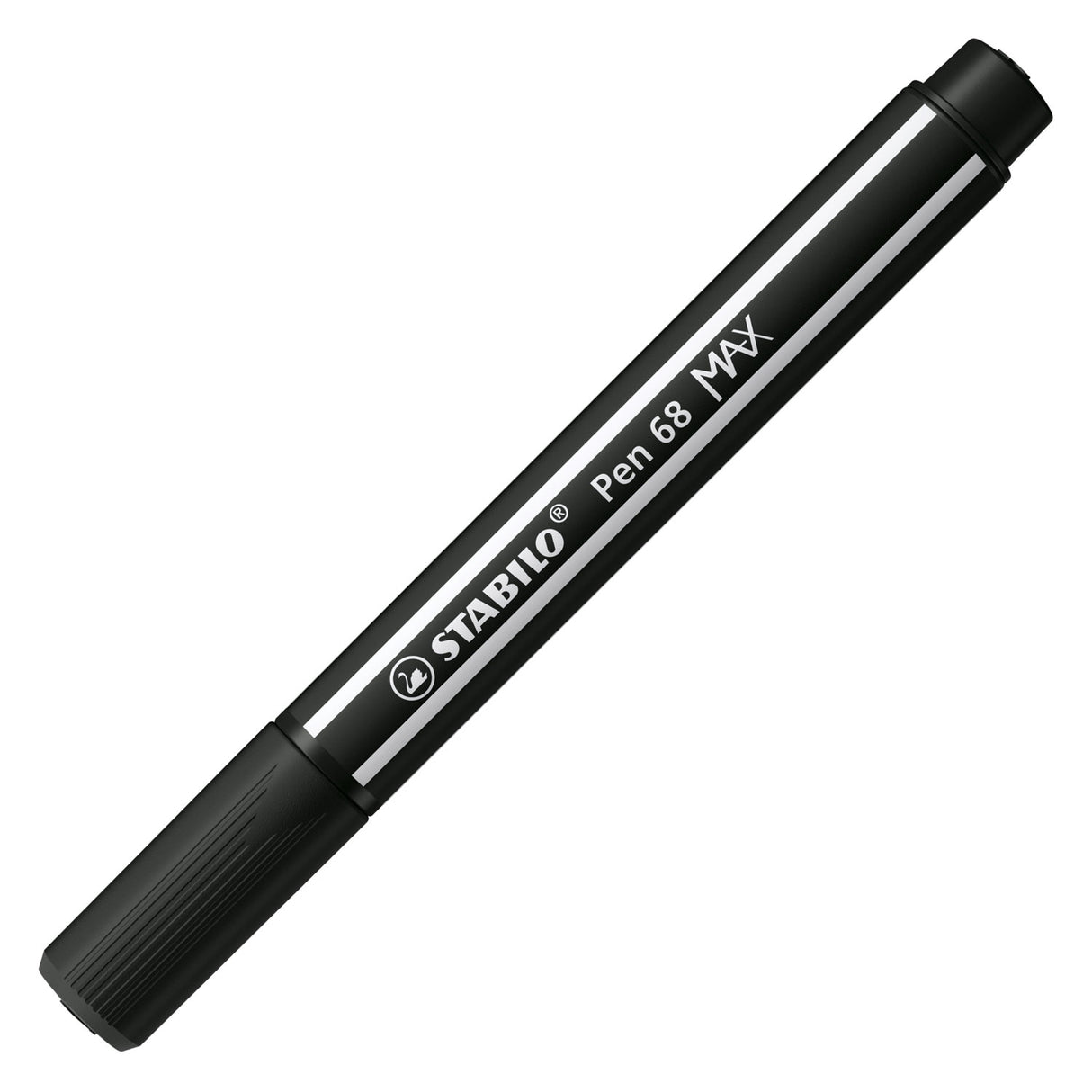 Stabilo Pen 68 max - felt-tip pen with a thick chisel nib - black
