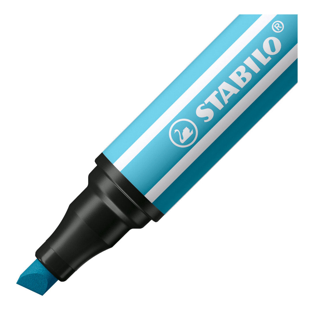 Stabilo Pen 68 max - Filzstift mat décke Meissel Tipp - azurblau