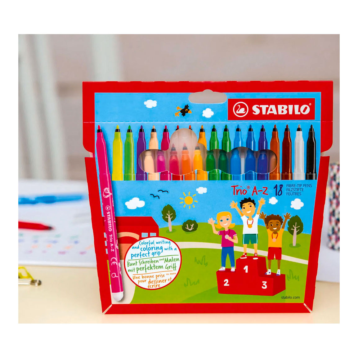 Stabilo Trio A-Z Felt Tip Pens - 18pc.