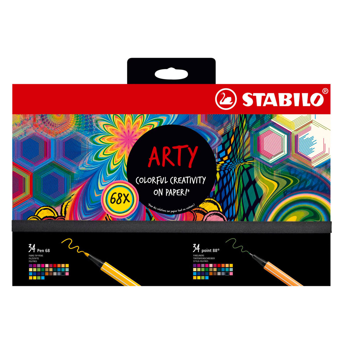 Stabilo arty hero set pen 68 stiften en point 88 fineliners - 68dlg.