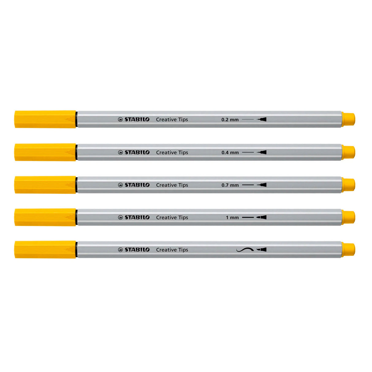 Stabilo creative tips arty pens in metal case - 50pc.