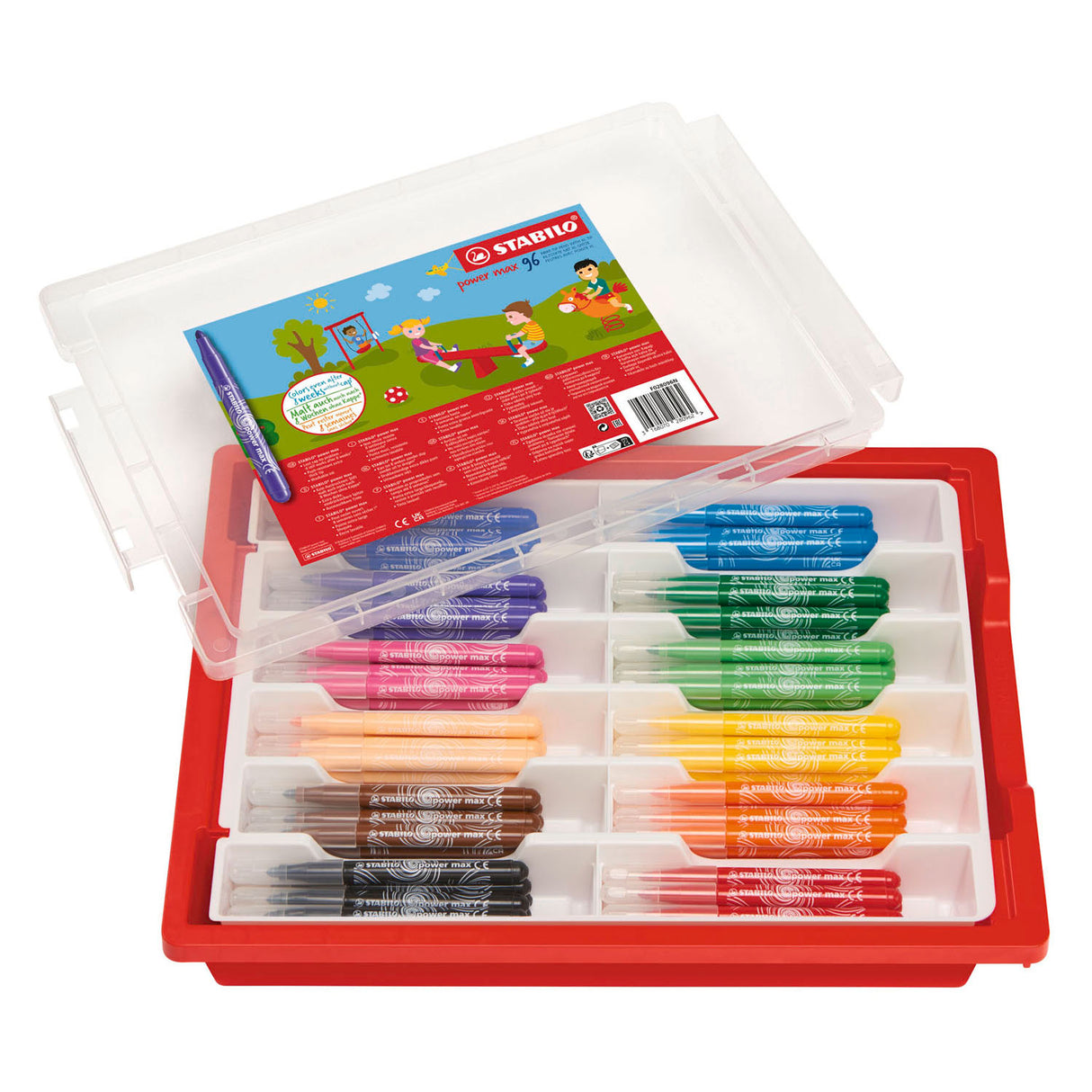 Stabilo Power Max School Pack Felt Tip Pens - 96pc.