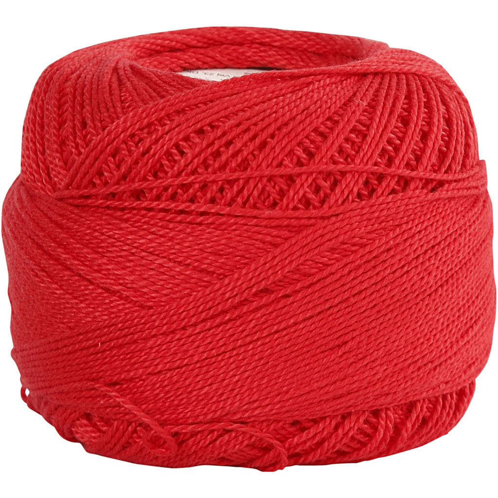 Creativ company mercerised cotton yarn, red, 20 gr 1 ball