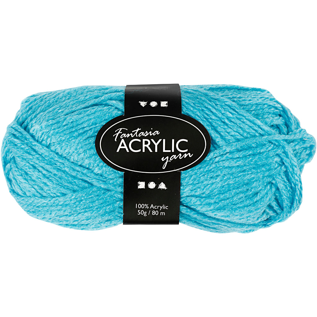 Filato acrilico, turqoise, 50gr, 80m