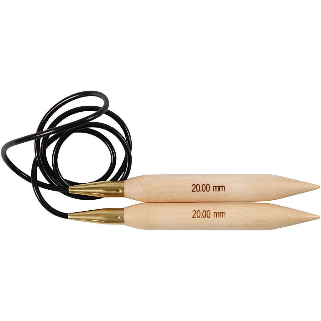Creativ company circular knitting needles, length 150 cm, size 20 mm, 1 piece