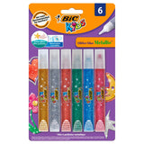 BIC Kids Glitter Glue Metallic, 6 kpl.