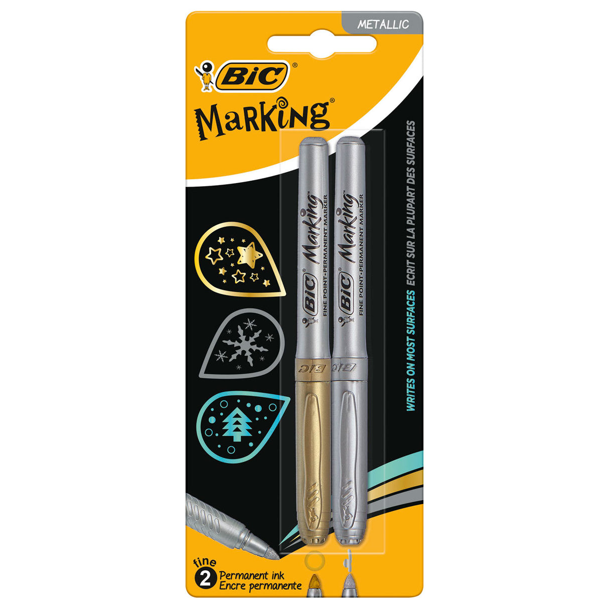 Bic nuolatinis aukso ir sidabro žymeklis