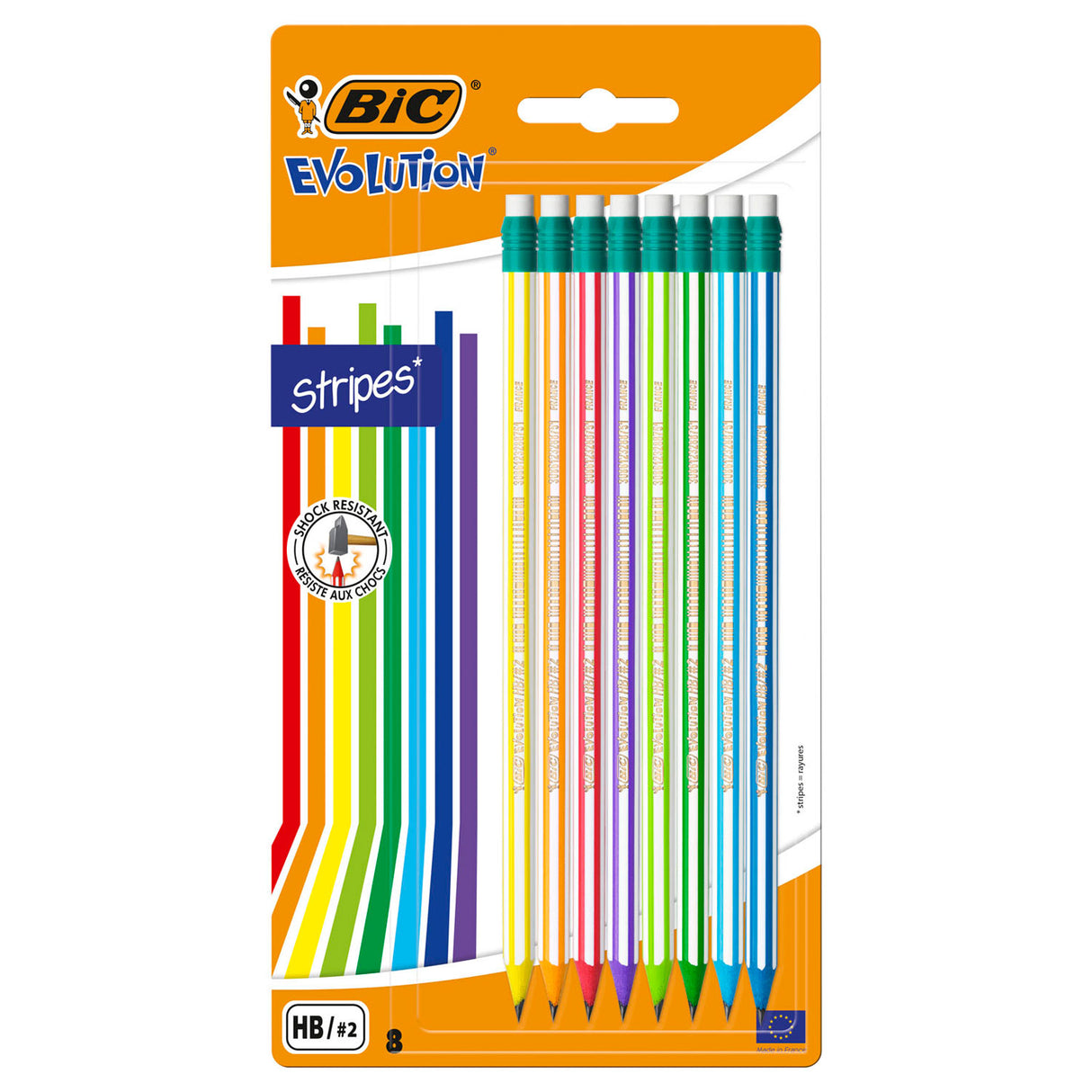 Bic evolution pencils with eraser, 8 pcs.