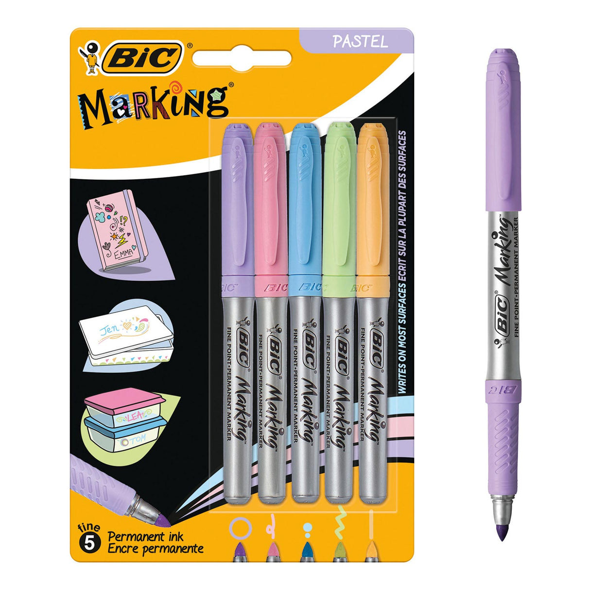 BIC Intensywność odczuwalna -Tip Pistorki stały pastel, 5.