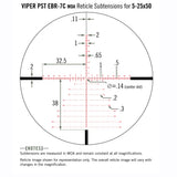 Vortex rifle scope Viper PST Gen II 5-25x50 FFP, EBR-7C reticle (MRAD)