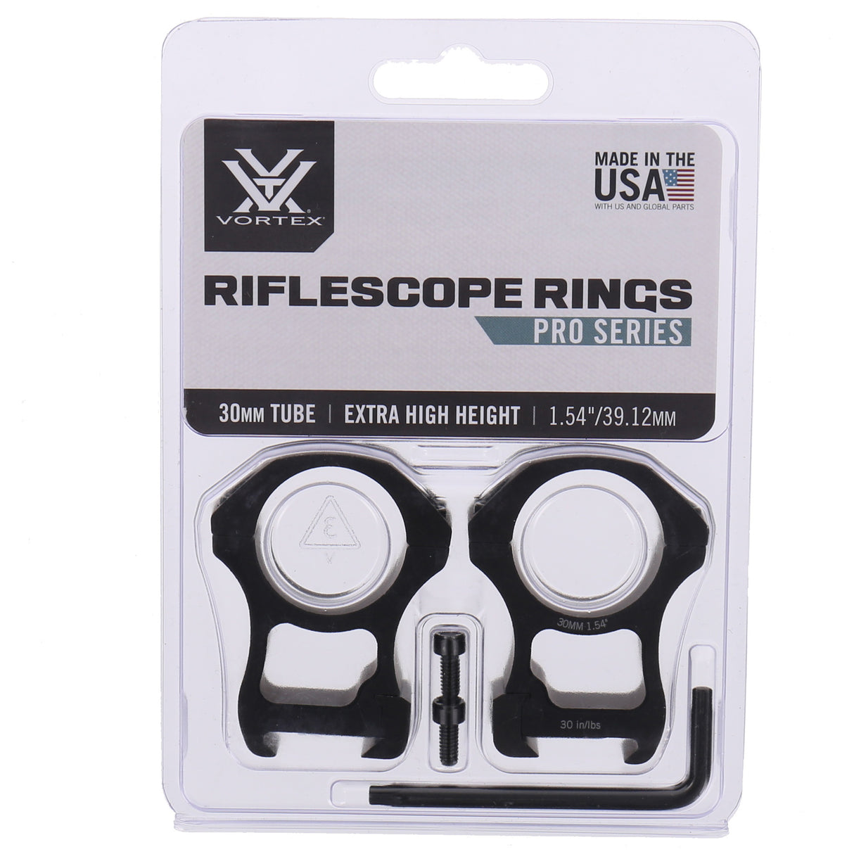 Vortex pro series mounting rings pr30-xh 30 mm extra high