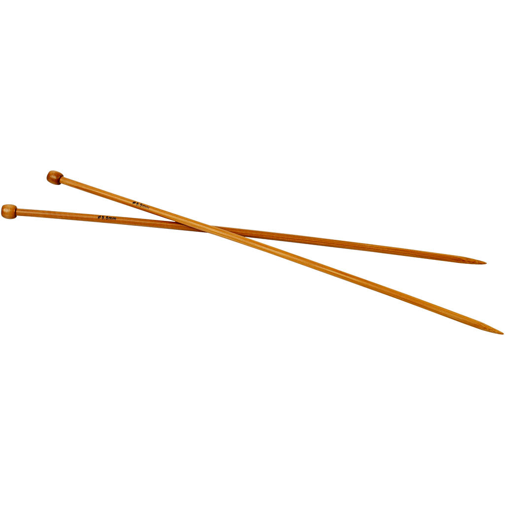 Creativ company knitting needles, length 35 cm, size 5.5 mm, 1 pair
