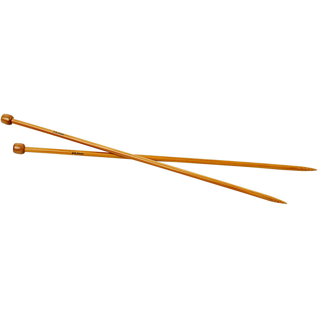 Creativ company breinaalden, l: 35 cm, afm 6 mm, 1 paar