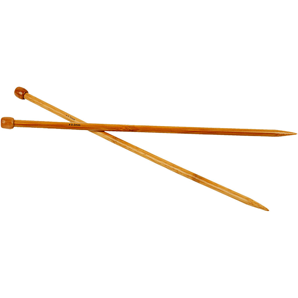 Creativ company knitting needles, length 35 cm, size 9 mm, 1 pair