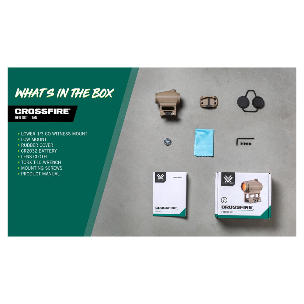 Vortex red dot crossfire 2 moa tan