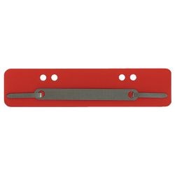 Quick-release polypropylene filing strips 34x150mm red short
