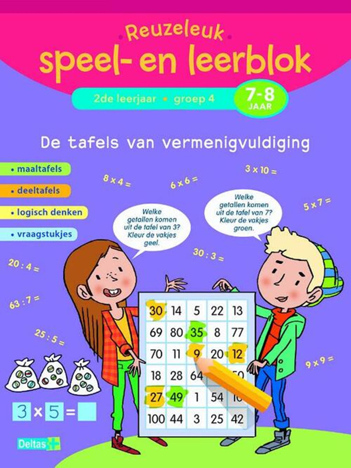 Delta's great playing and learning block for the multiplication tables