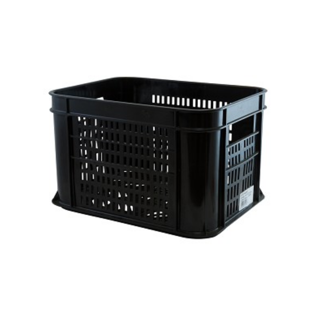 black bicycle crate 30 liters