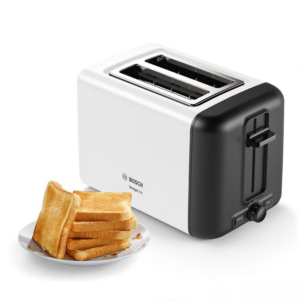 Bosch Tat3P421 Designline Toaster White Black