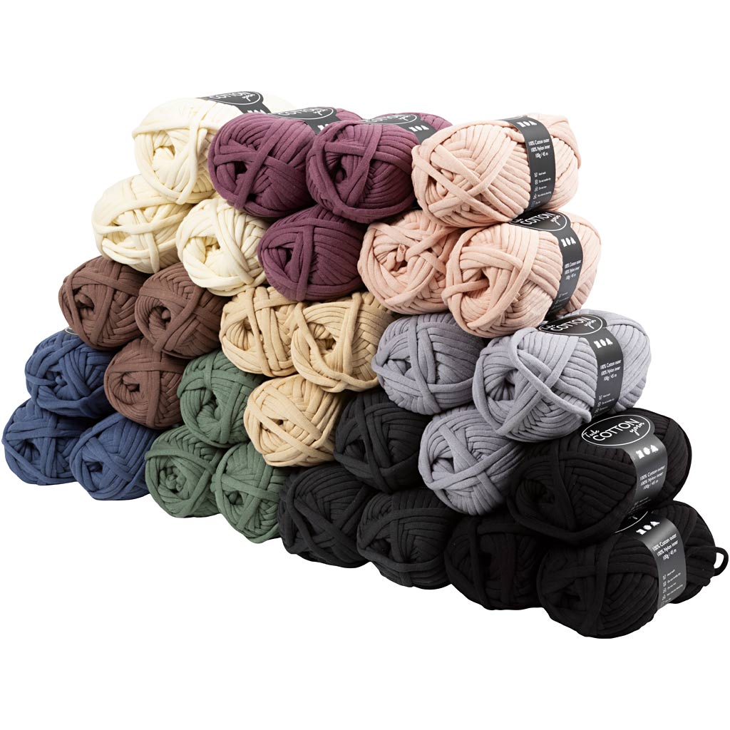 Creativ company textile yarn, length 45 m, various colours, 100 balls per box