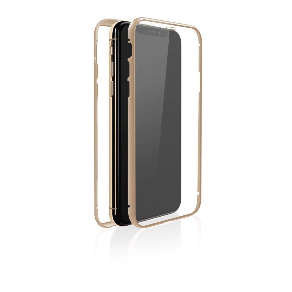 Couvre-diamants blancs à 360 ° en verre iPhone 11 or