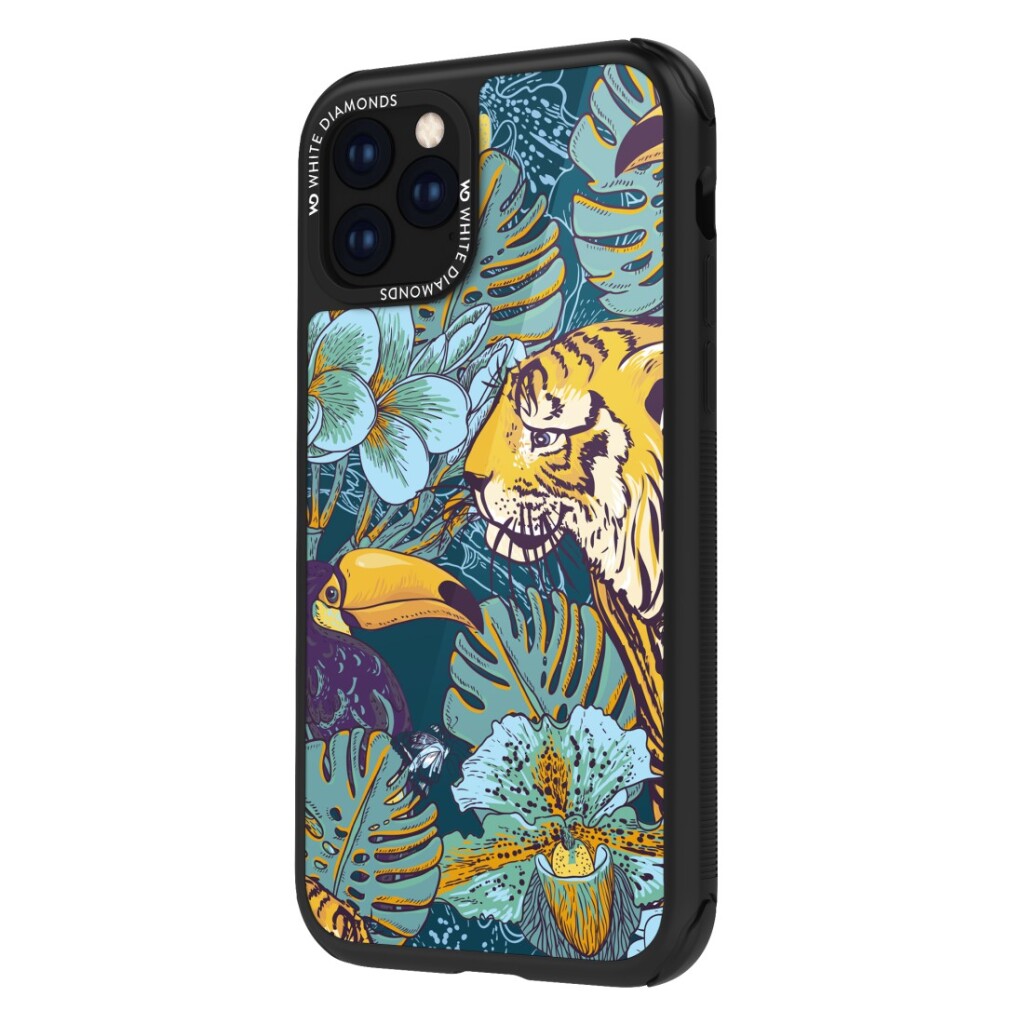 Diamantes blancos cubre la jungla tigre iPhone 11