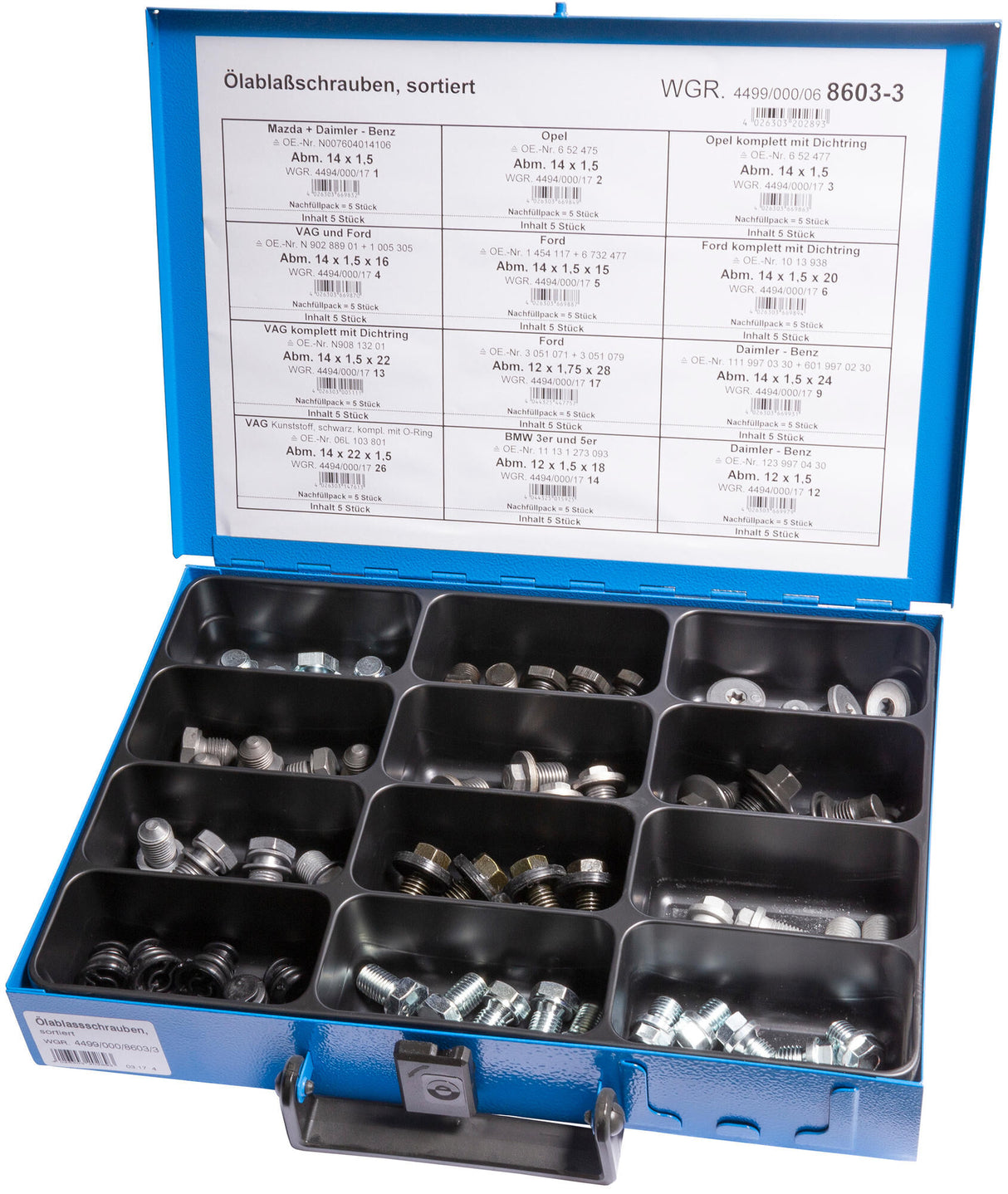 Dresselhaus olieaftapplug assortiment