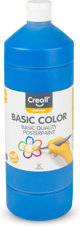 Pintura escolar Creall azul, 1 litro.